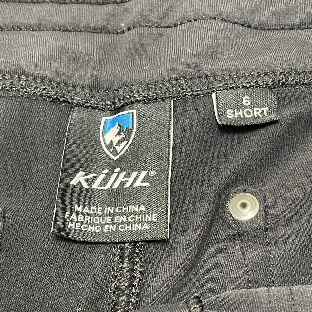 Kuhl Mova Cargo Pants Hiking Yoga Straight Women Size 6 Short Black Pocket Tie - Picture 10 of 12